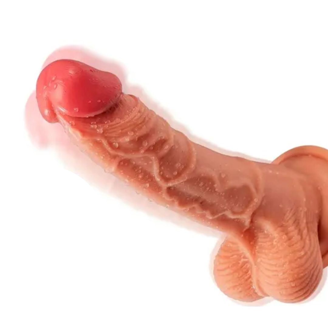 Dildo Realista realista Erecto Con Venas De 21cm Tamaño Ideal con ventosa
